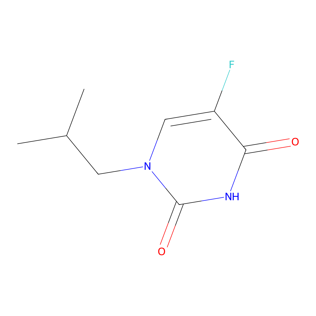 5-fluoro-1-isobutylpyrimidine-2,4(1H,3H)-dione molecular structure, CAS 312536-72-4