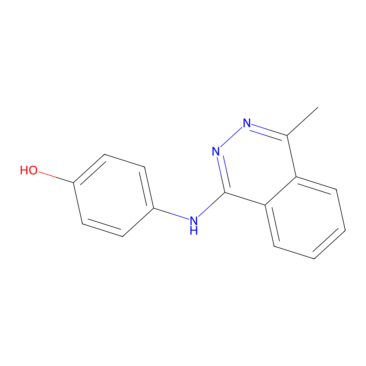4-((4-Methylphthalazin-1-yl)amino)phenol molecular structure, CAS 312536-75-7