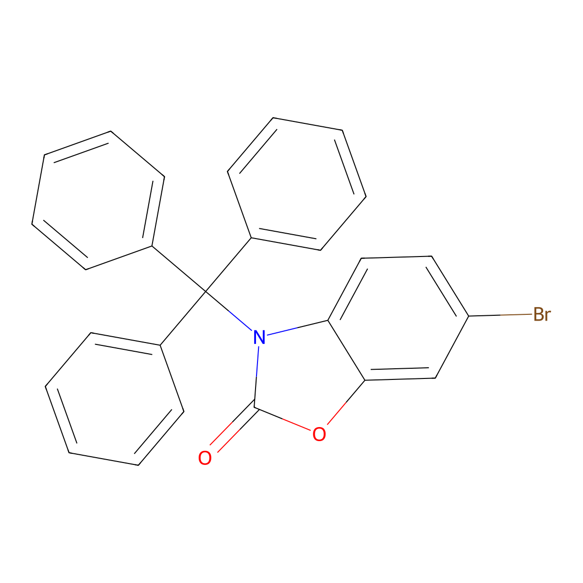 6-Bromo-3-trityl-3H-benzooxazol-2-one molecular structure, CAS 312537-44-3
