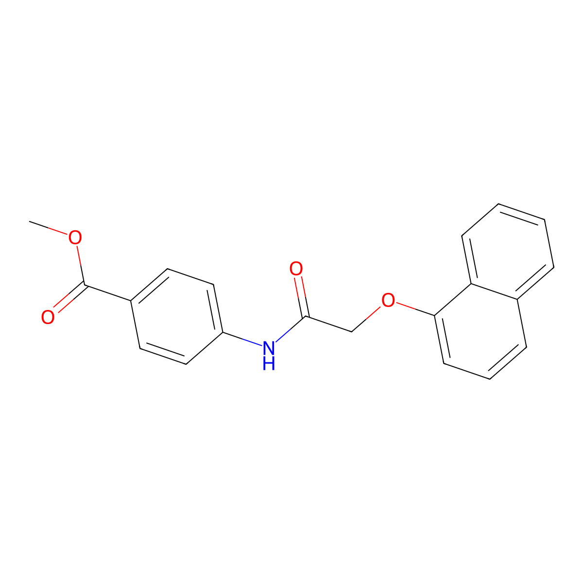 Methyl 4-(2-(naphthalen-1-yloxy)acetamido)benzoate molecular structure, CAS 312538-19-5