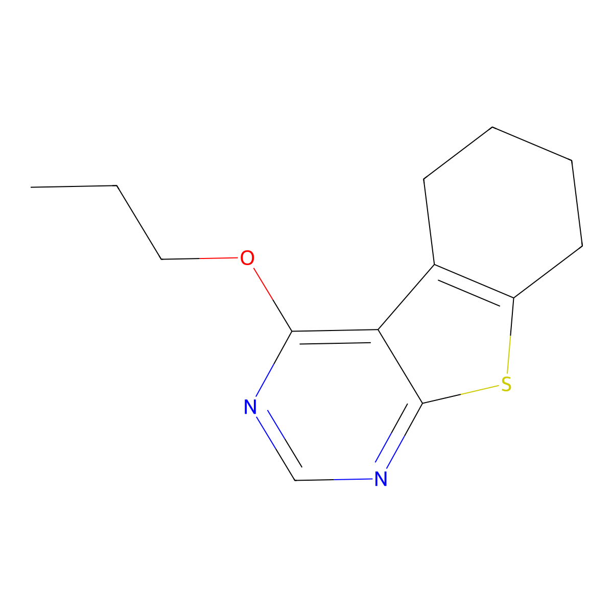 4-Propoxy-5,6,7,8-tetrahydro-[1]benzothiolo[2,3-d]pyrimidine molecular structure, CAS 312584-66-0