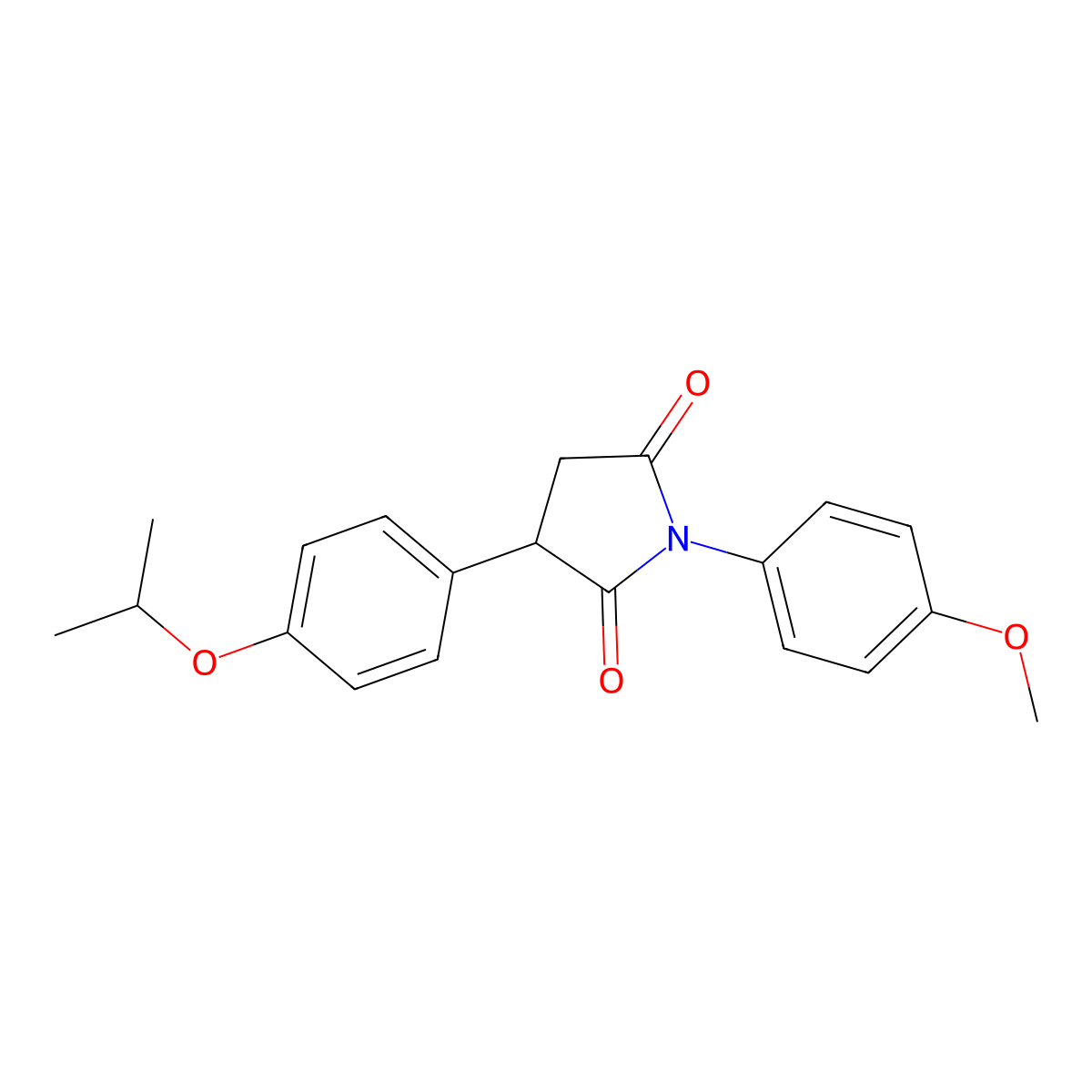 1-(4-Methoxyphenyl)-3-[4-(propan-2-yloxy)phenyl]pyrrolidine-2,5-dione molecular structure, CAS 312585-50-5