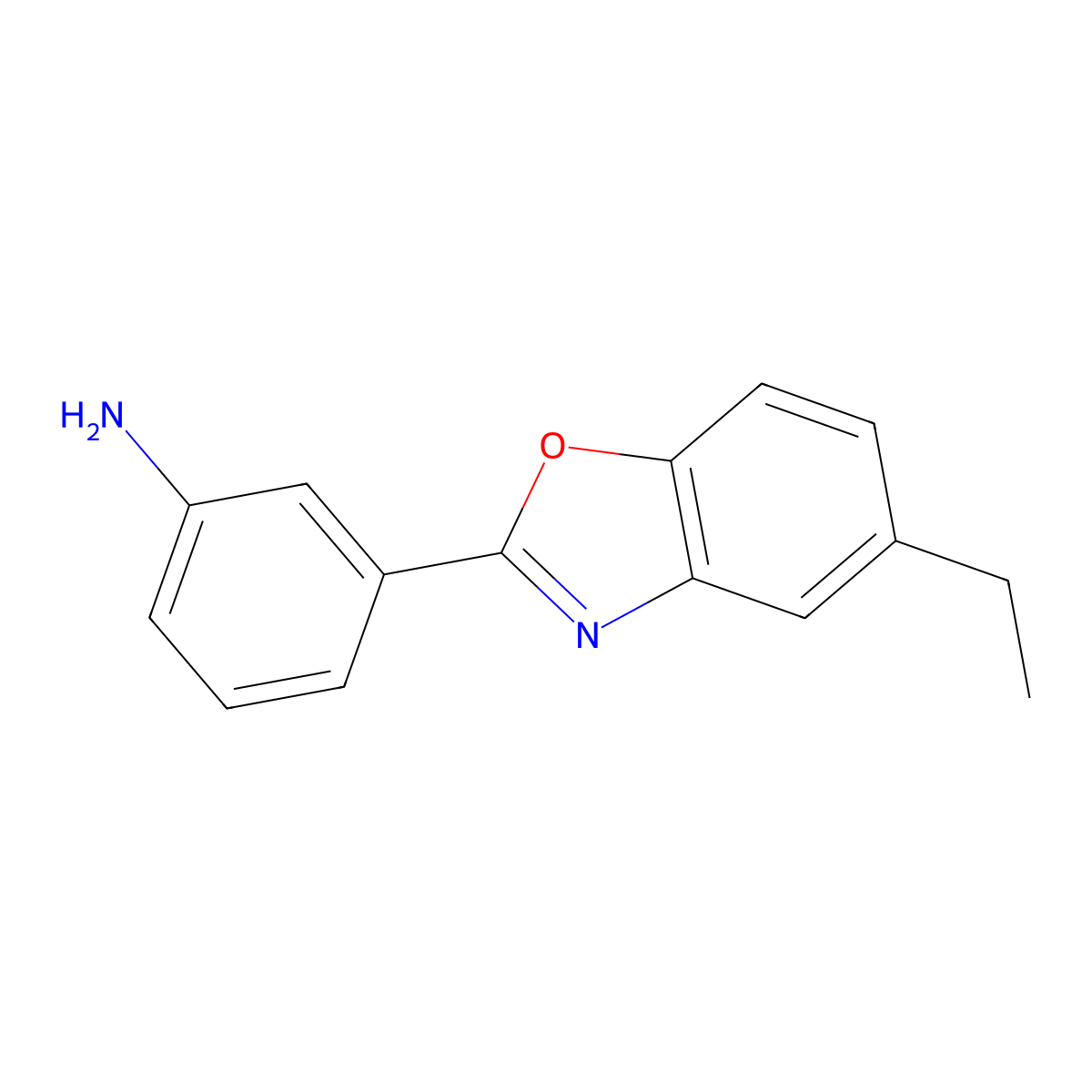 3-(5-Ethyl-benzooxazol-2-yl)-phenylamine molecular structure, CAS 312587-09-0