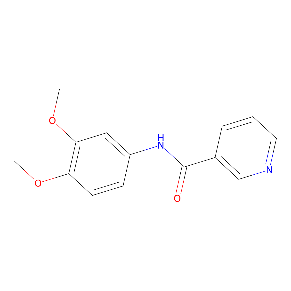 N-(3,4-dimethoxyphenyl)pyridine-3-carboxamide molecular structure, CAS 312587-66-9