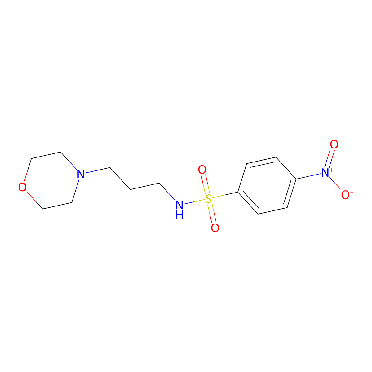 N-(3-morpholin-4-ylpropyl)-4-nitrobenzenesulfonamide molecular structure, CAS 312587-71-6