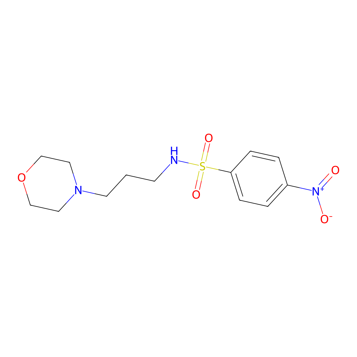 N-(3-morpholin-4-ylpropyl)-4-nitrobenzenesulfonamide molecular structure, CAS 312587-71-6