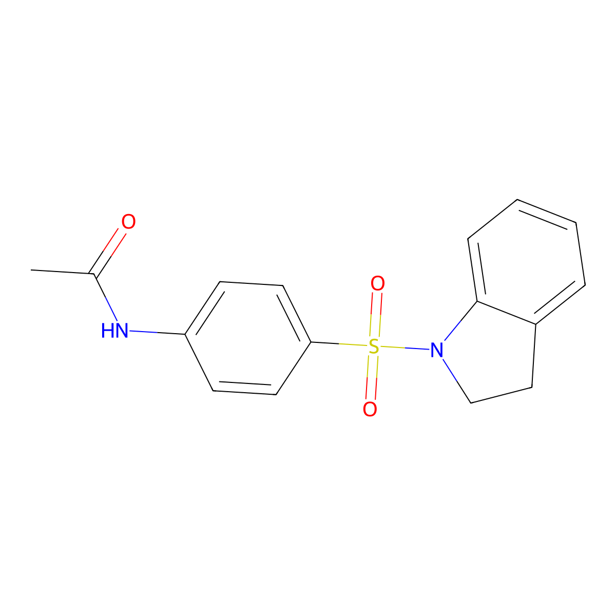 N-[4-(2,3-dihydro-1H-indole-1-sulfonyl)phenyl]acetamide molecular structure, CAS 312587-72-7