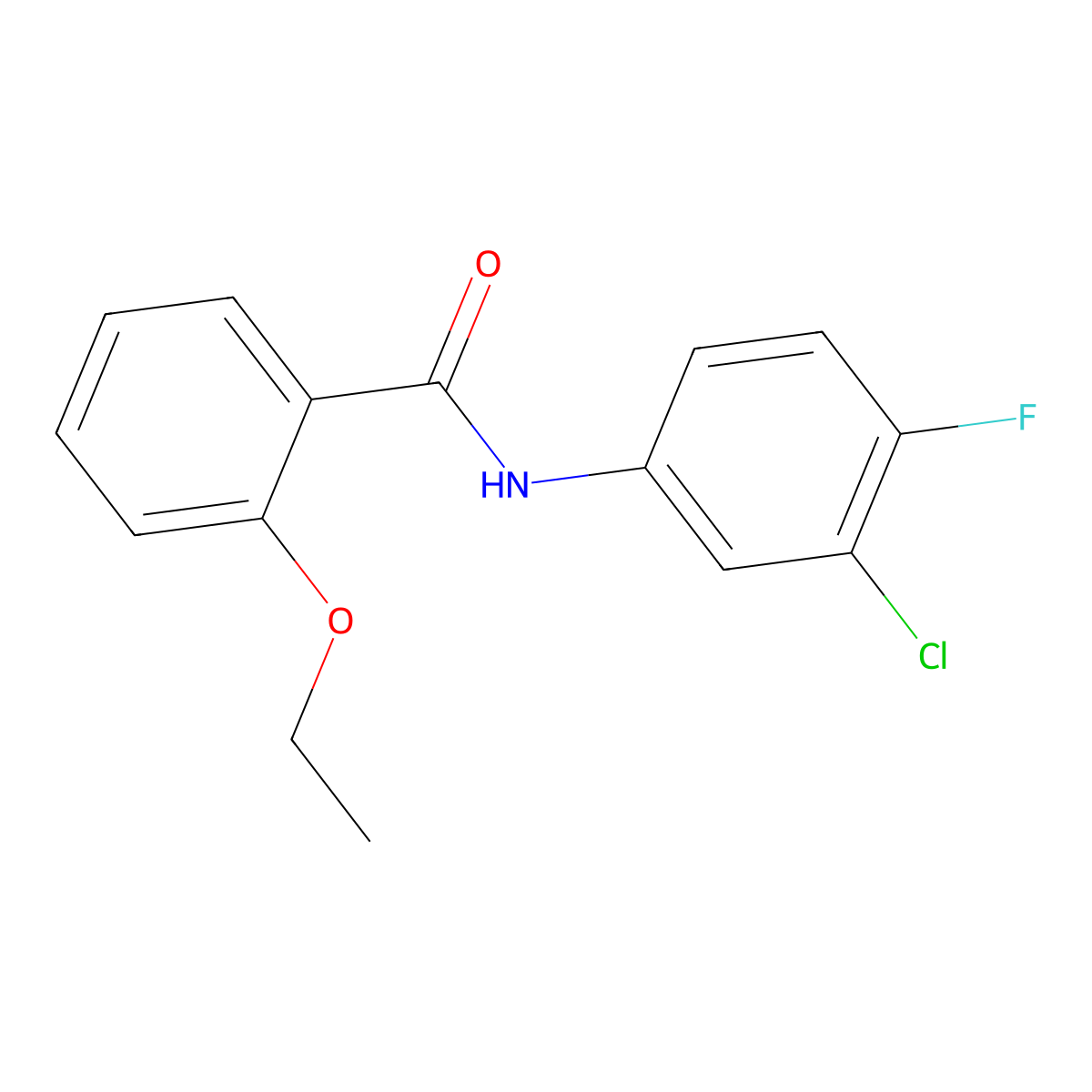 N-(3-chloro-4-fluorophenyl)-2-ethoxybenzamide molecular structure, CAS 312588-65-1