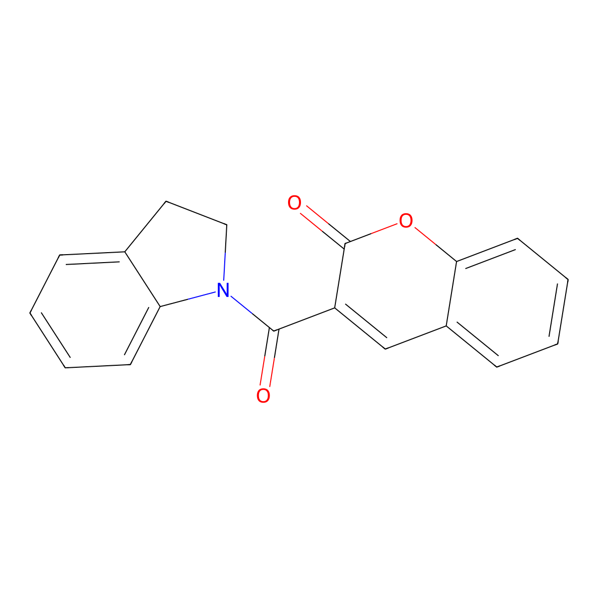 3-(2,3-Dihydroindole-1-carbonyl)chromen-2-one molecular structure, CAS 312588-75-3