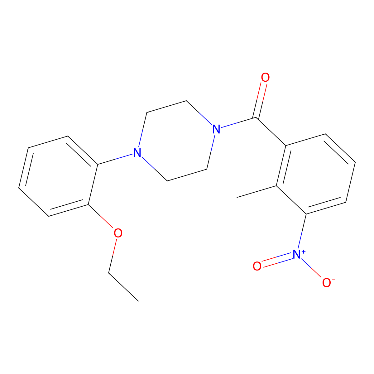 [4-(2-Ethoxyphenyl)piperazin-1-yl]-(2-methyl-3-nitrophenyl)methanone molecular structure, CAS 312588-80-0