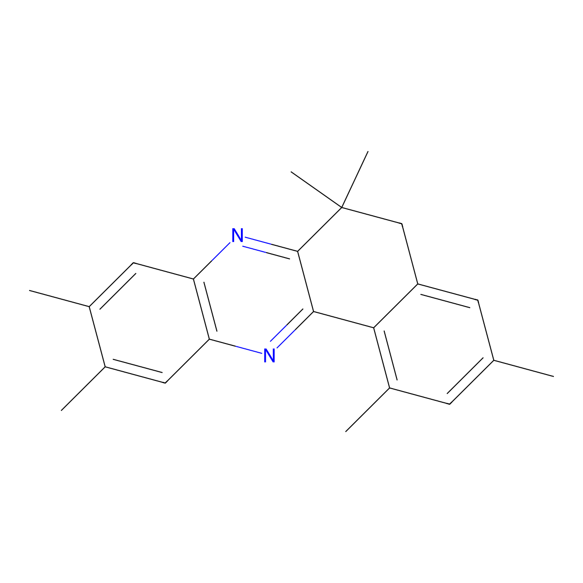 1,3,6,6,9,10-Hexamethyl-5,6-dihydrobenzo[a]phenazine molecular structure, CAS 312590-61-7