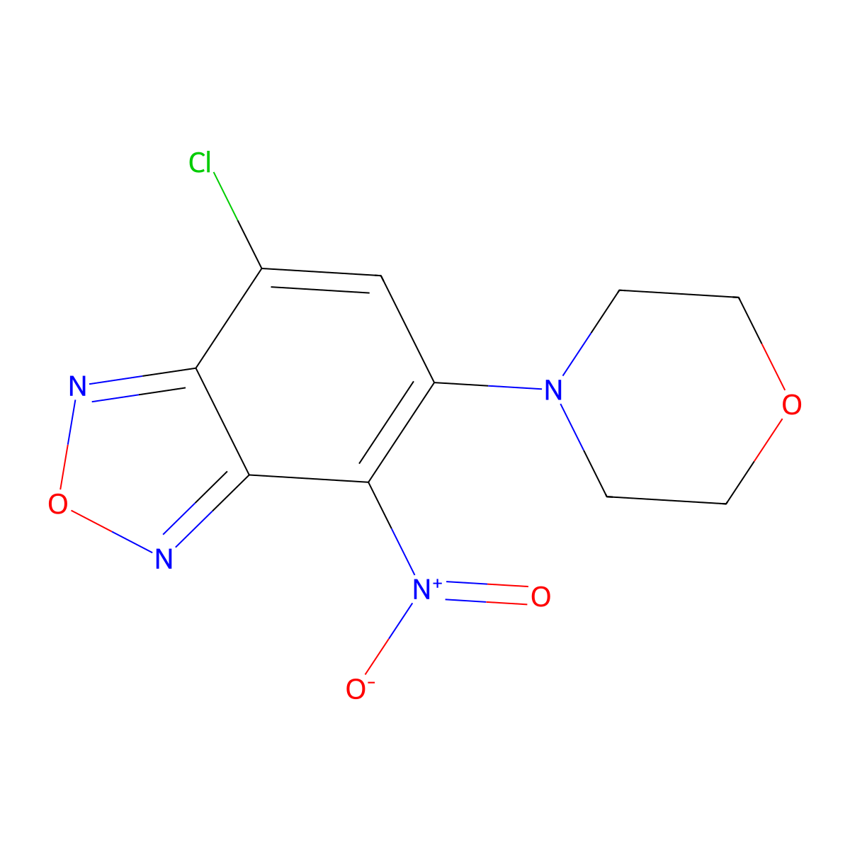 7-Chloro-5-(morpholin-4-yl)-4-nitro-2,1,3-benzoxadiazole molecular structure, CAS 312590-63-9