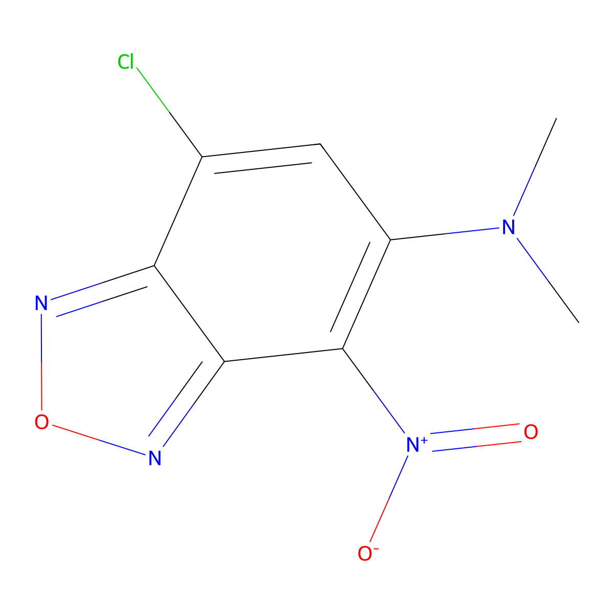 7-chloro-N,N-dimethyl-4-nitro-2,1,3-benzoxadiazol-5-amine molecular structure, CAS 312590-64-0