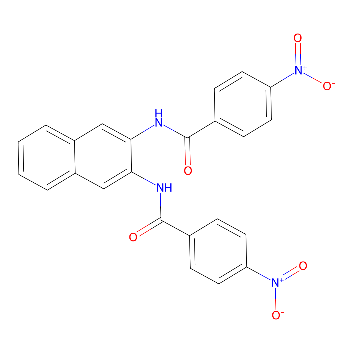 4-Nitro-N-[3-(4-nitrobenzamido)naphthalen-2-YL]benzamide molecular structure, CAS 312591-16-5