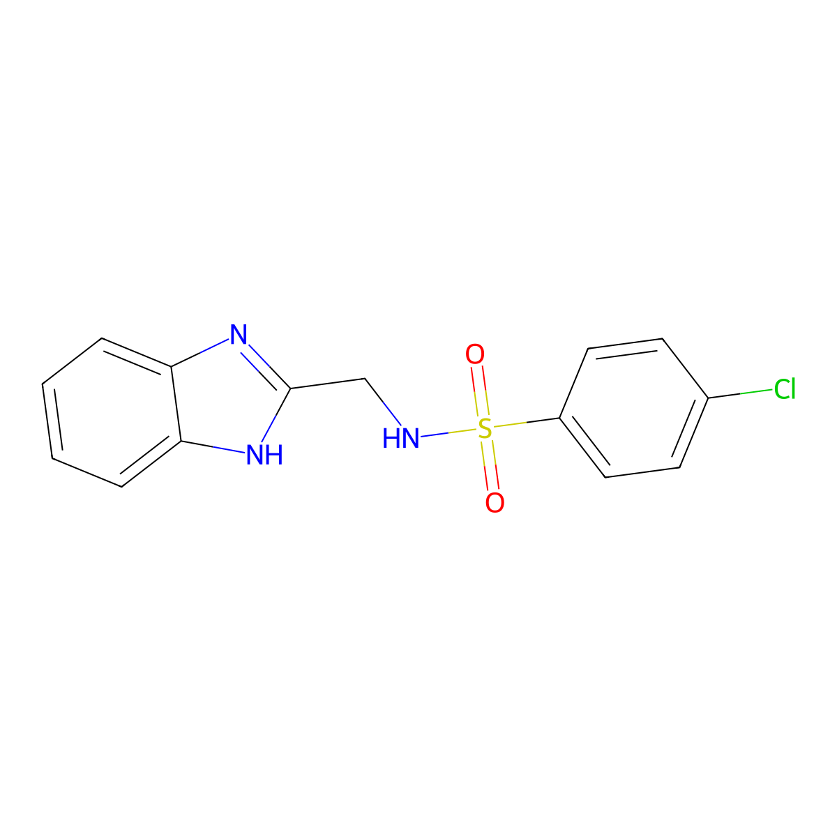 N-(1H-benzimidazol-2-ylmethyl)-4-chlorobenzenesulfonamide molecular structure, CAS 312591-19-8