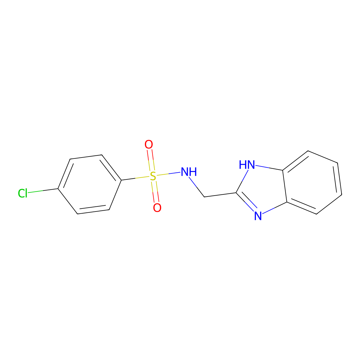 N-(1H-benzimidazol-2-ylmethyl)-4-chlorobenzenesulfonamide molecular structure, CAS 312591-19-8