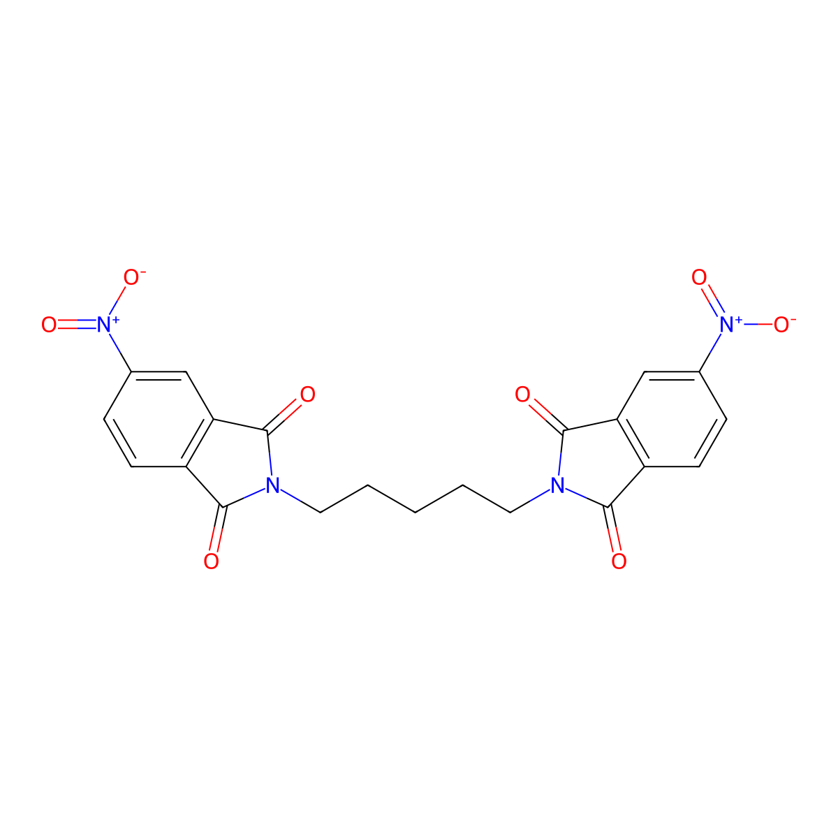 5-Nitro-2-[5-(5-nitro-1,3-dioxoisoindol-2-yl)pentyl]isoindole-1,3-dione molecular structure, CAS 312591-24-5