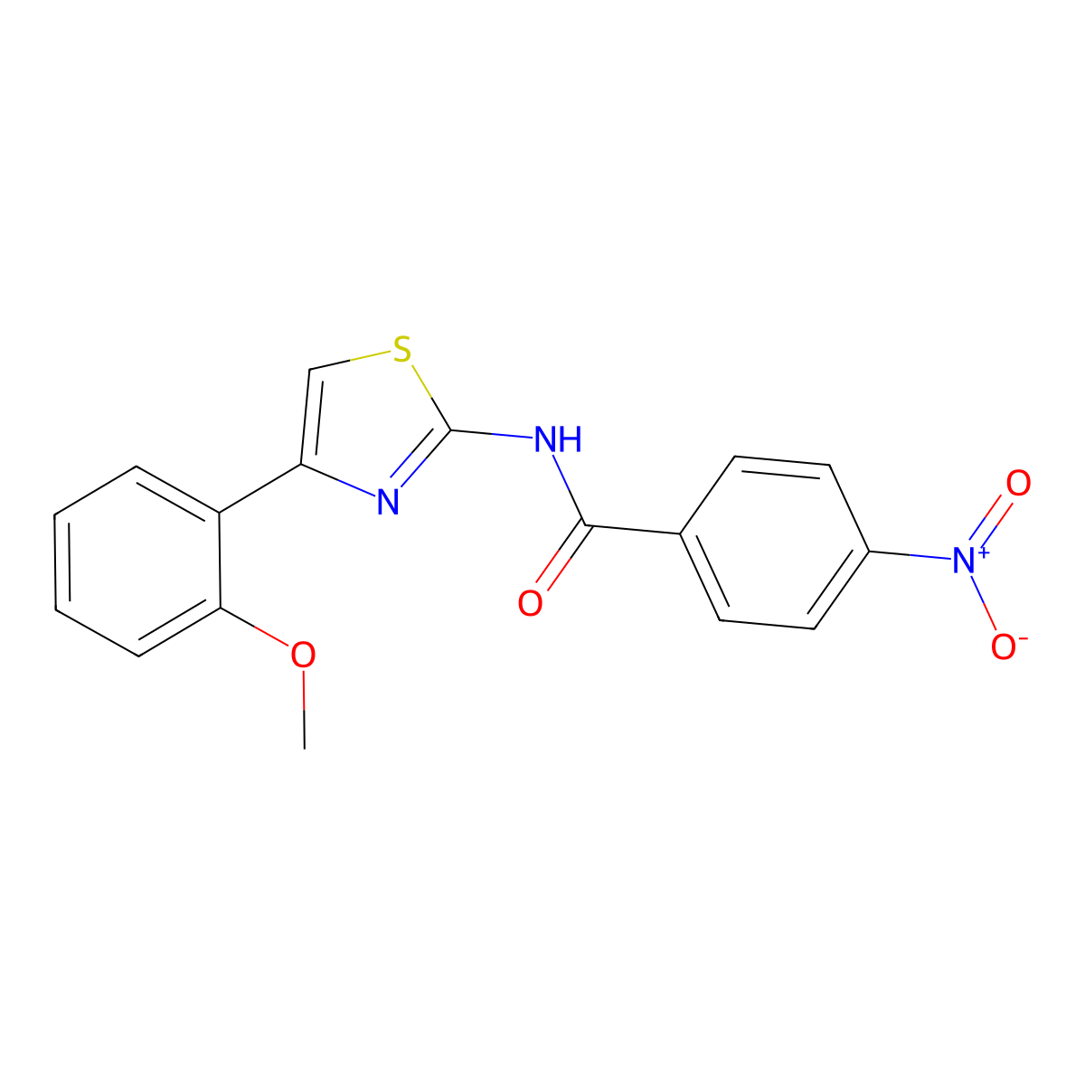 N-[4-(2-methoxyphenyl)-1,3-thiazol-2-yl]-4-nitrobenzamide molecular structure, CAS 312591-41-6