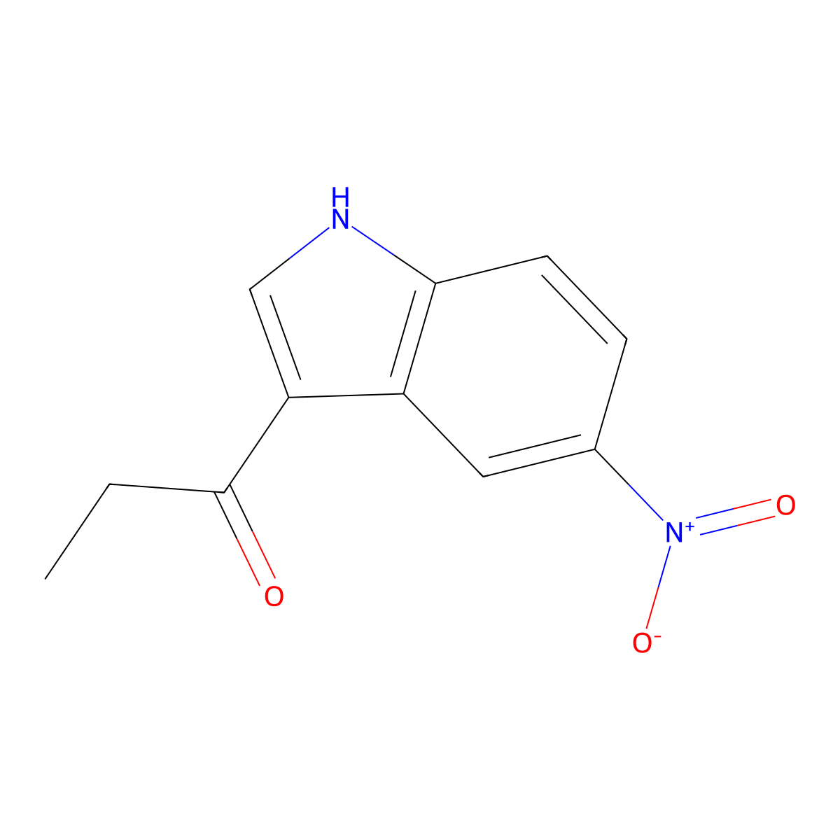 1-(5-nitro-1H-indol-3-yl)propan-1-one molecular structure, CAS 312591-46-1
