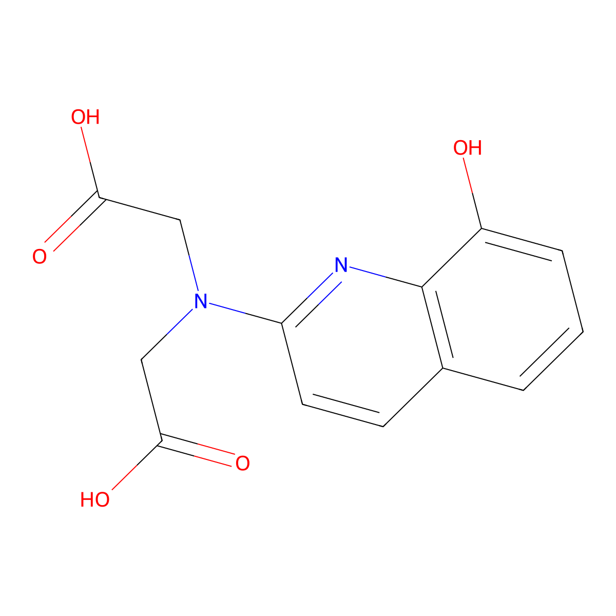 N-(Carboxymethyl)-N-(8-hydroxyquinolin-2-yl)glycine molecular structure, CAS 312591-56-3