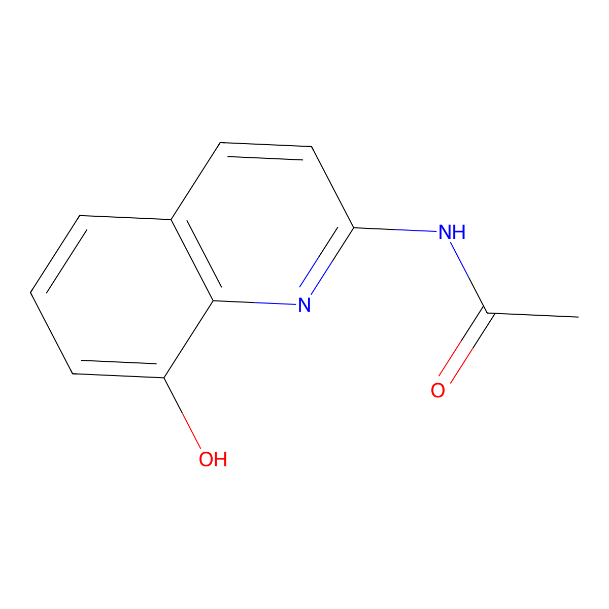 N-(8-hydroxyquinolin-2-yl)acetamide molecular structure, CAS 312591-57-4