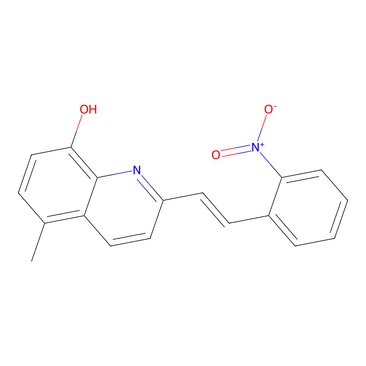 5-Methyl-2-[2-(2-nitrophenyl)ethenyl]quinolin-8-ol molecular structure, CAS 312591-58-5