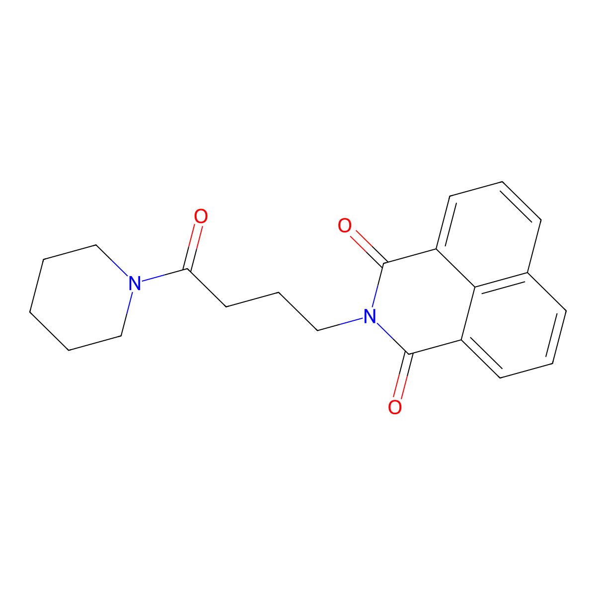 2-(4-Oxo-4-piperidin-1-ylbutyl)benzo[de]isoquinoline-1,3-dione molecular structure, CAS 312591-60-9