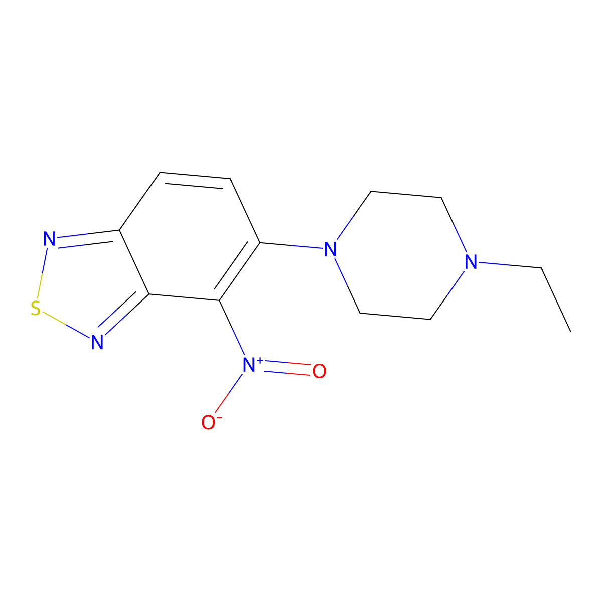 5-(4-Ethylpiperazin-1-yl)-4-nitro-2,1,3-benzothiadiazole molecular structure, CAS 312592-16-8