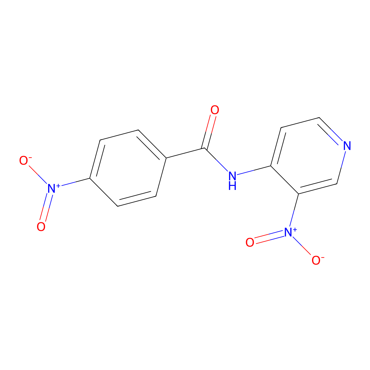 4-nitro-N-(3-nitropyridin-4-yl)benzamide molecular structure, CAS 312592-24-8