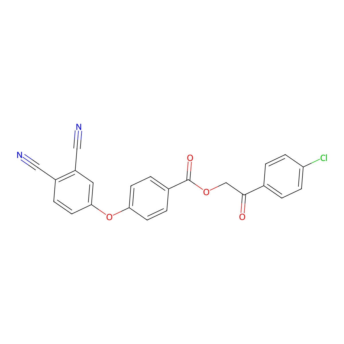 2-(4-Chlorophenyl)-2-oxoethyl 4-(3,4-dicyanophenoxy)benzoate molecular structure, CAS 312592-36-2