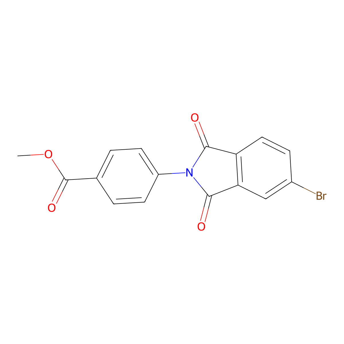 methyl 4-(5-bromo-1,3-dioxo-1,3-dihydro-2H-isoindol-2-yl)benzoate molecular structure, CAS 312592-45-3
