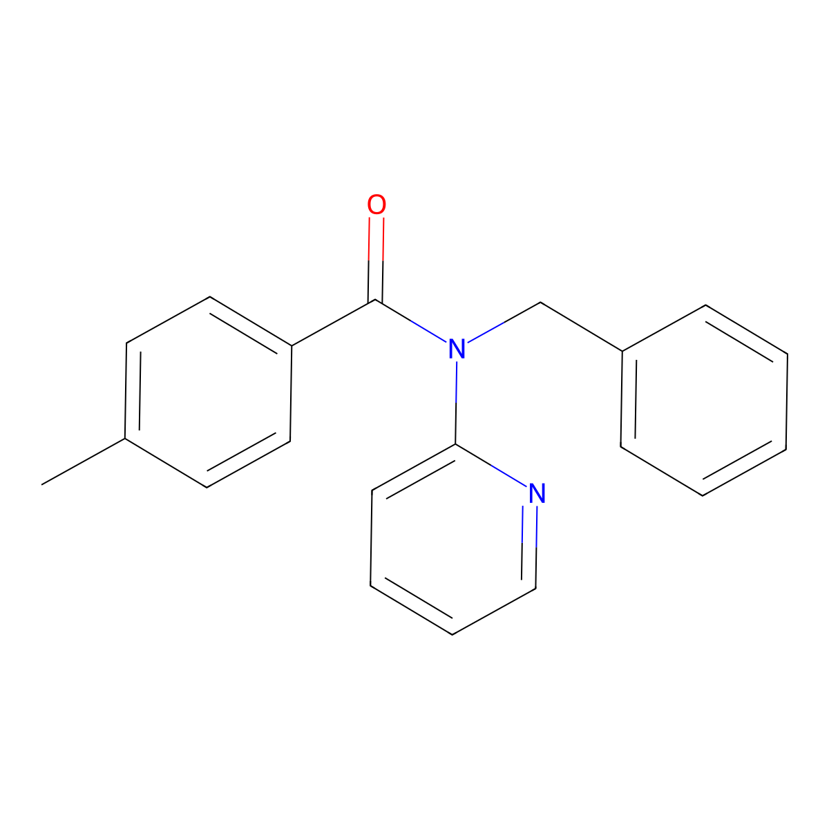 N-benzyl-4-methyl-N-(pyridin-2-yl)benzamide molecular structure, CAS 312594-07-3