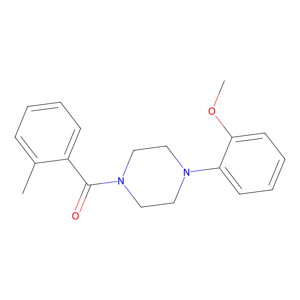 [4-(2-Methoxyphenyl)piperazin-1-yl]-(2-methylphenyl)methanone molecular structure, CAS 312594-11-9
