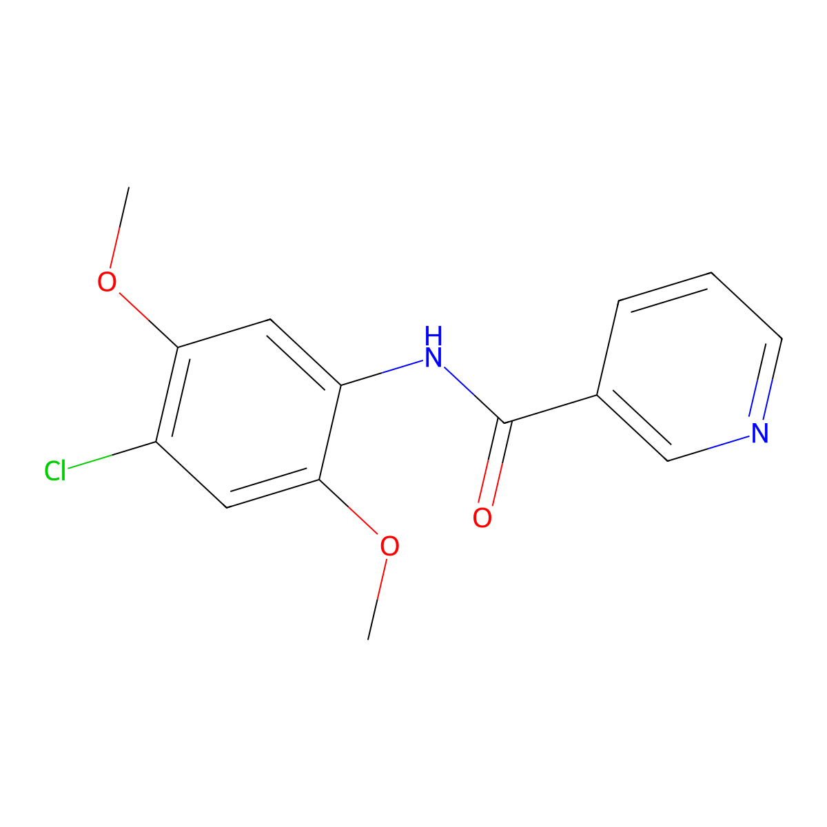 N-(4-chloro-2,5-dimethoxyphenyl)pyridine-3-carboxamide molecular structure, CAS 312594-13-1