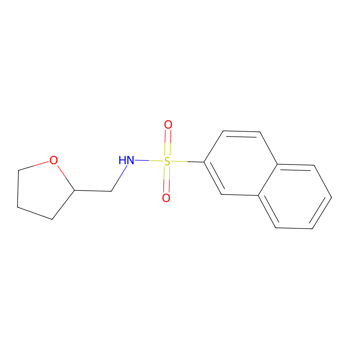 N-(oxolan-2-ylmethyl)naphthalene-2-sulfonamide molecular structure, CAS 312594-32-4