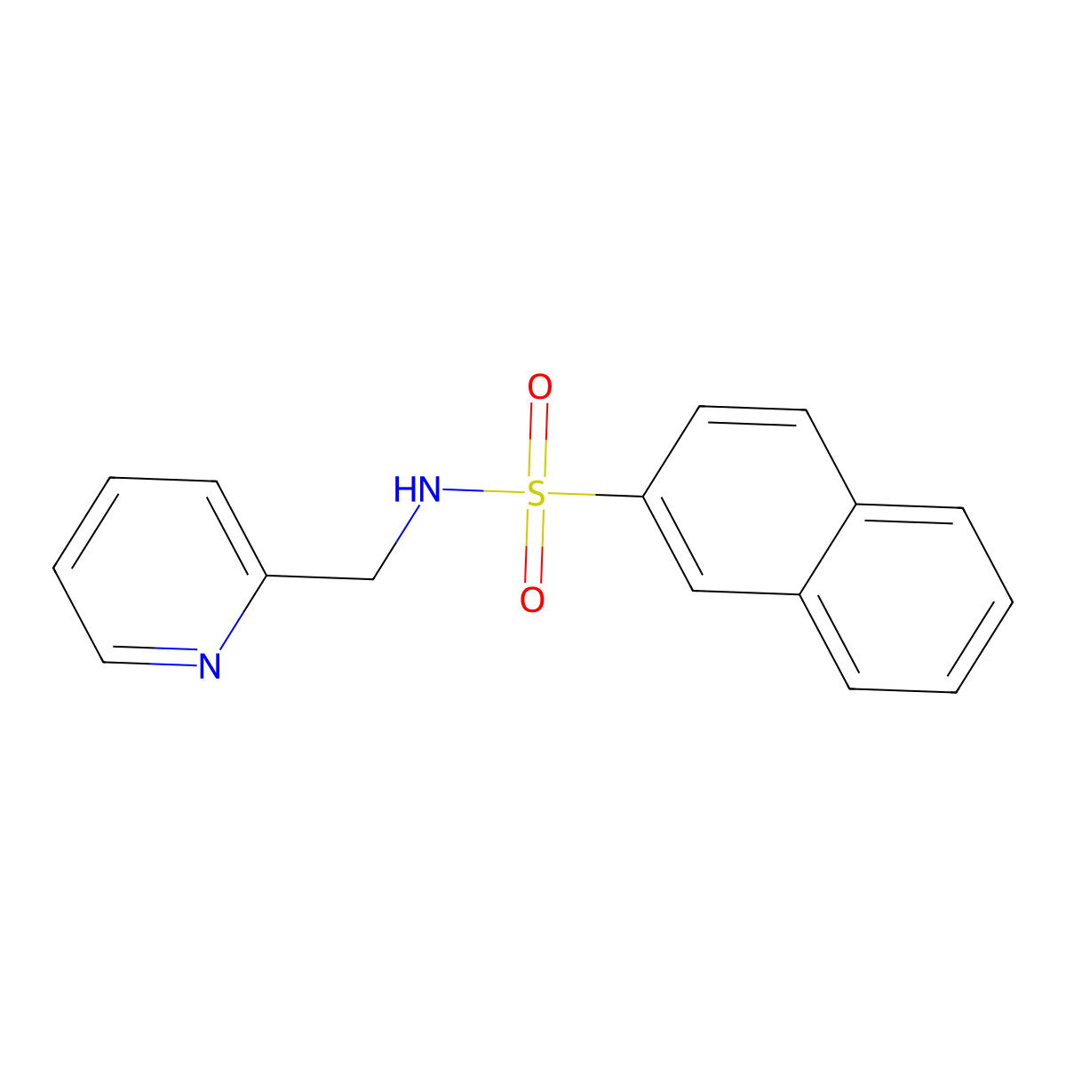 N-(pyridin-2-ylmethyl)naphthalene-2-sulfonamide molecular structure, CAS 312594-33-5
