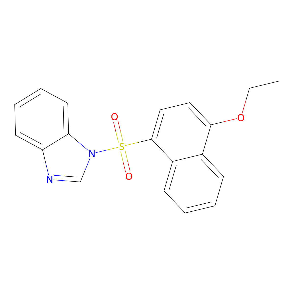 1-[(4-ethoxynaphthalen-1-yl)sulfonyl]-1H-benzimidazole molecular structure, CAS 312594-35-7
