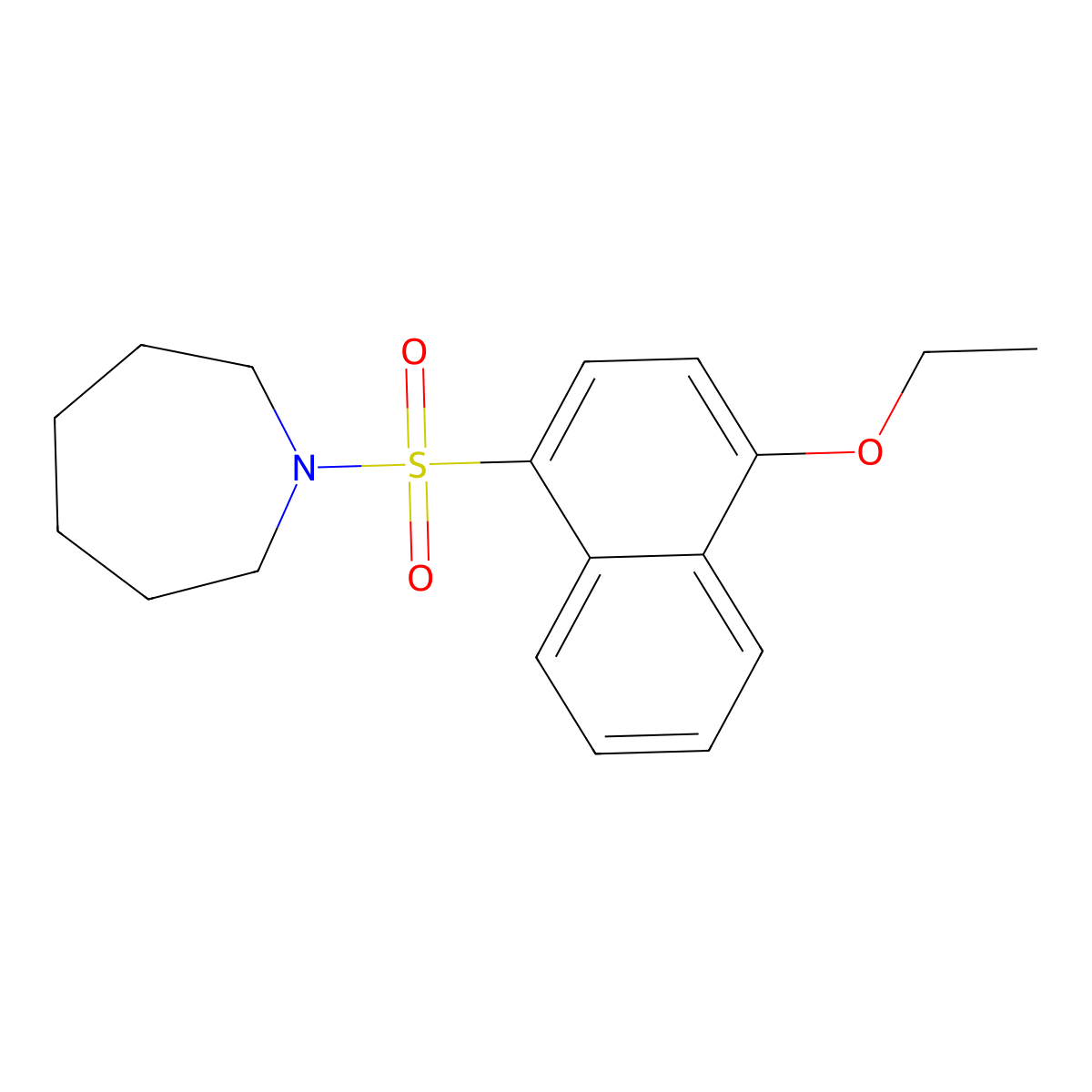 1-[(4-Ethoxy-1-naphthyl)sulfonyl]azepane molecular structure, CAS 312594-36-8