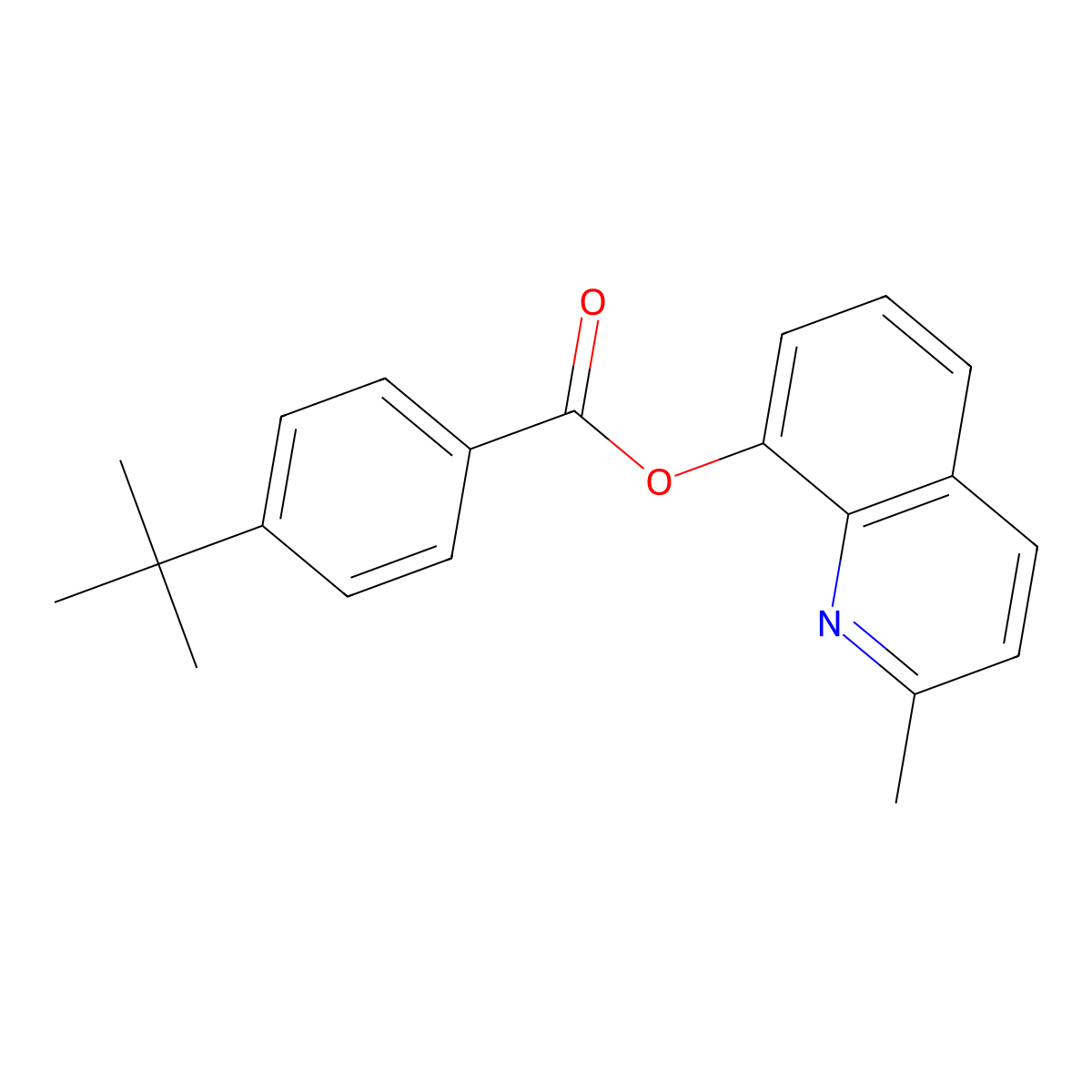 2-Methyl-8-quinolyl 4-(tert-butyl)benzoate molecular structure, CAS 312594-38-0