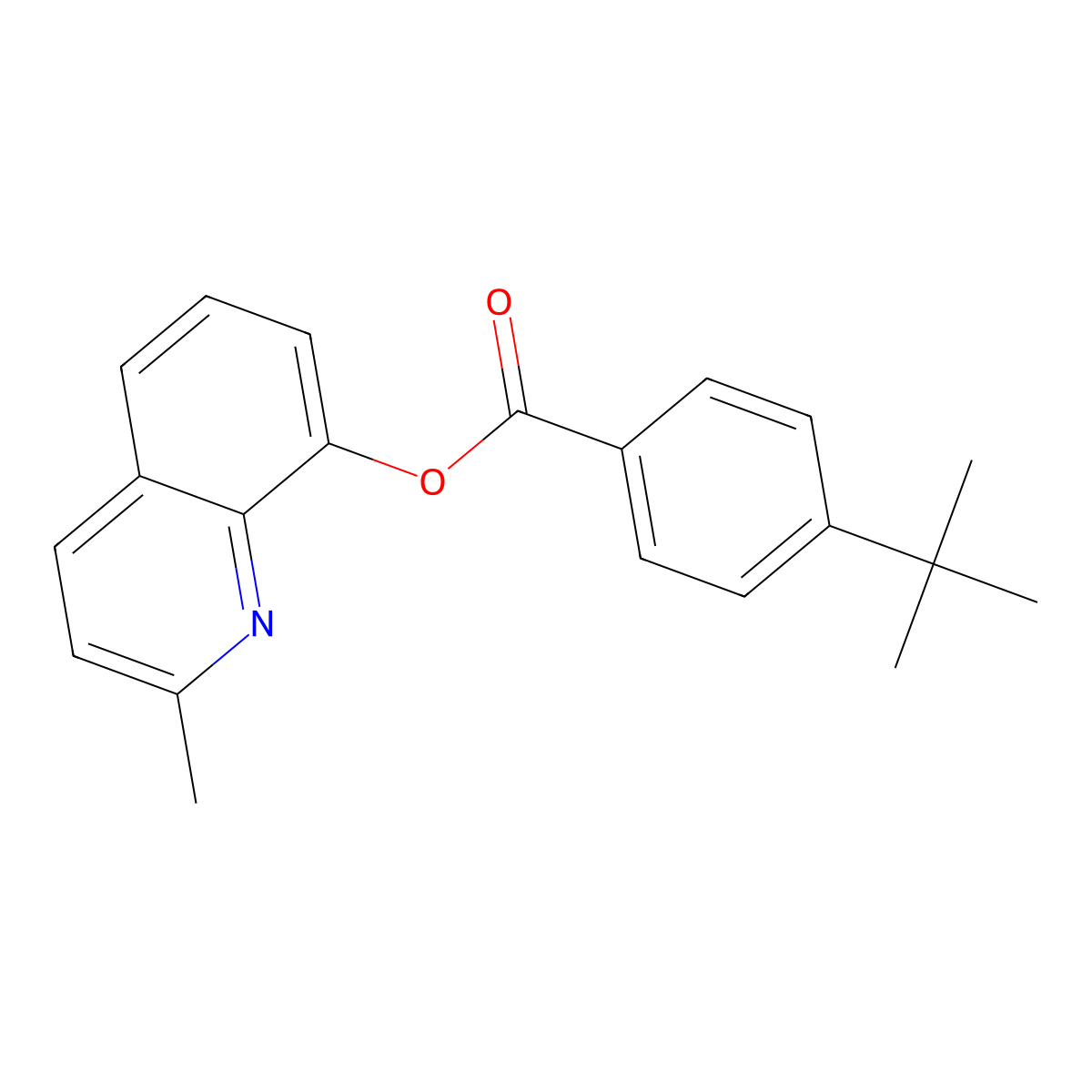 2-Methyl-8-quinolyl 4-(tert-butyl)benzoate molecular structure, CAS 312594-38-0