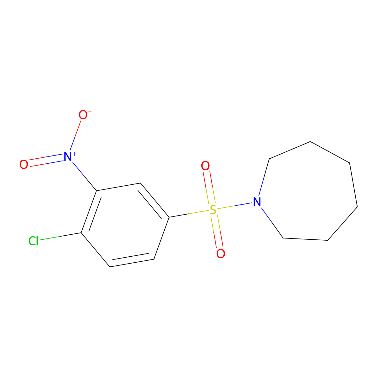 1-(4-Chloro-3-nitrobenzenesulfonyl)azepane molecular structure, CAS 312594-40-4