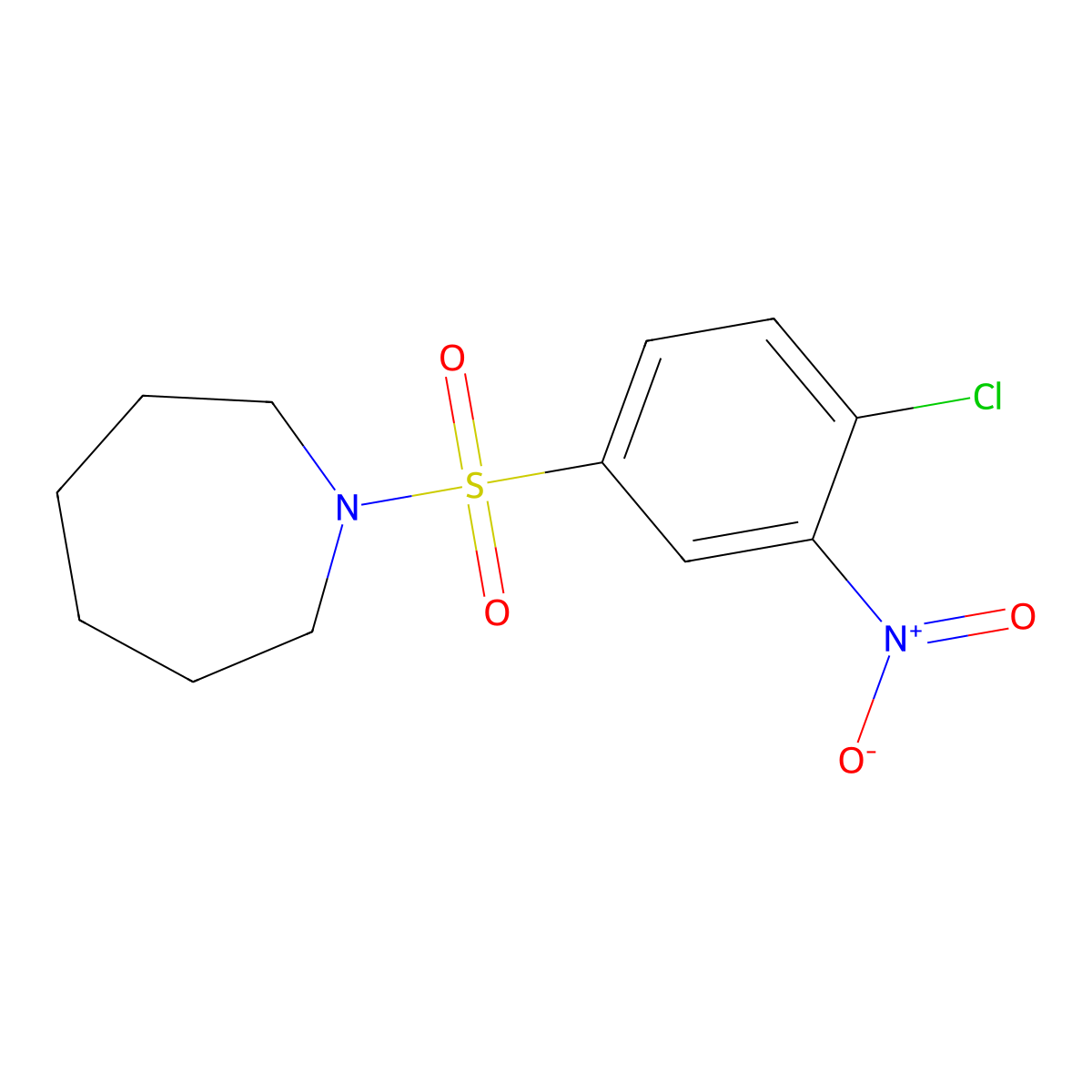 1-(4-Chloro-3-nitrobenzenesulfonyl)azepane molecular structure, CAS 312594-40-4
