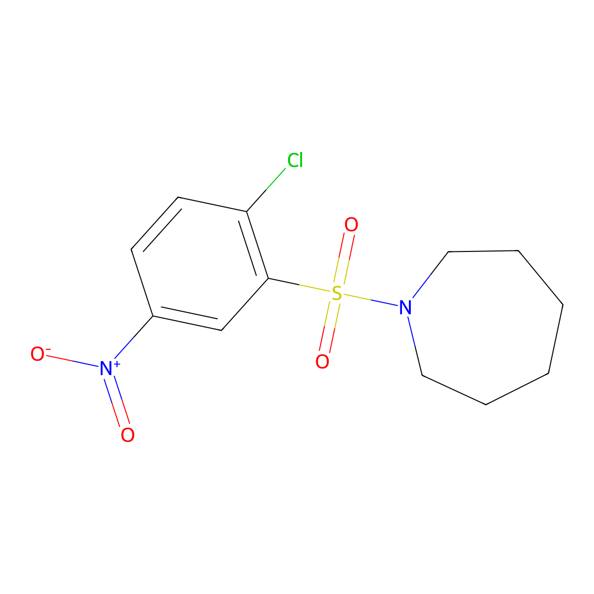 1-({2-Chloro-5-nitrophenyl}sulfonyl)azepane molecular structure, CAS 312594-51-7