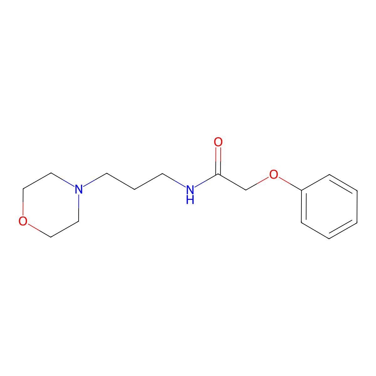 N-(3-morpholin-4-ylpropyl)-2-phenoxyacetamide molecular structure, CAS 312594-59-5
