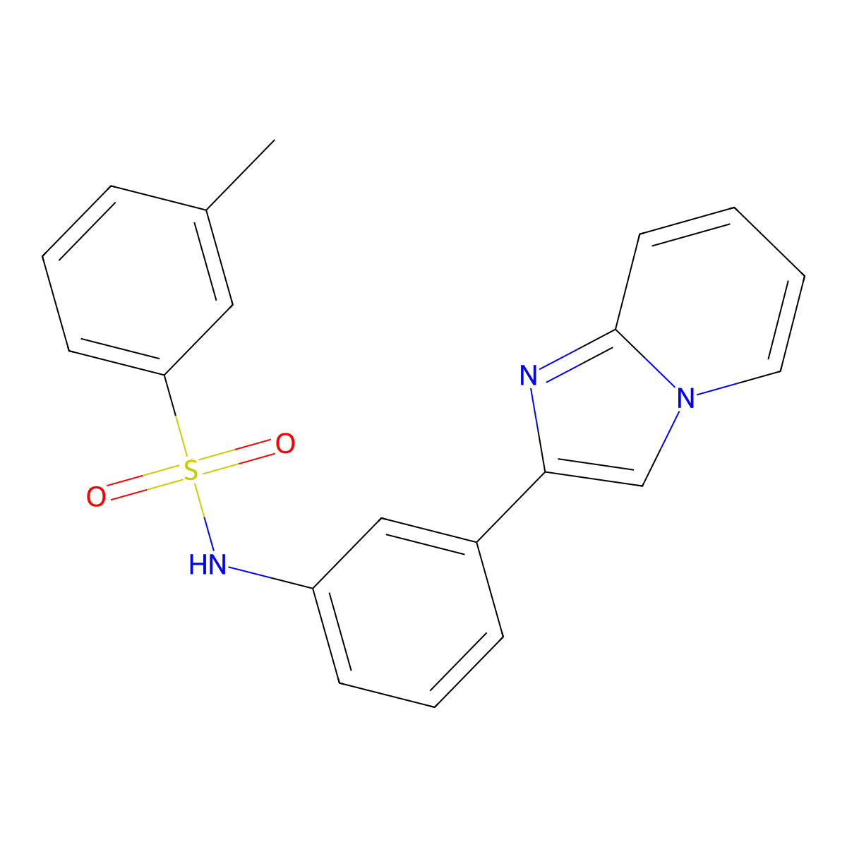 N-(3-imidazo[1,2-a]pyridin-2-ylphenyl)-3-methylbenzenesulfonamide molecular structure, CAS 312594-67-5