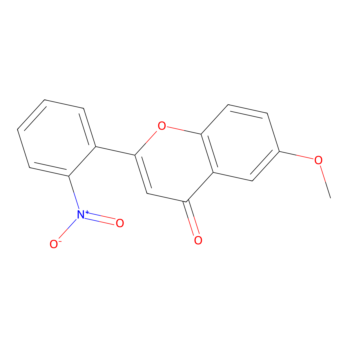 6-Methoxy-2-(2-nitrophenyl)chromen-4-one molecular structure, CAS 312594-72-2