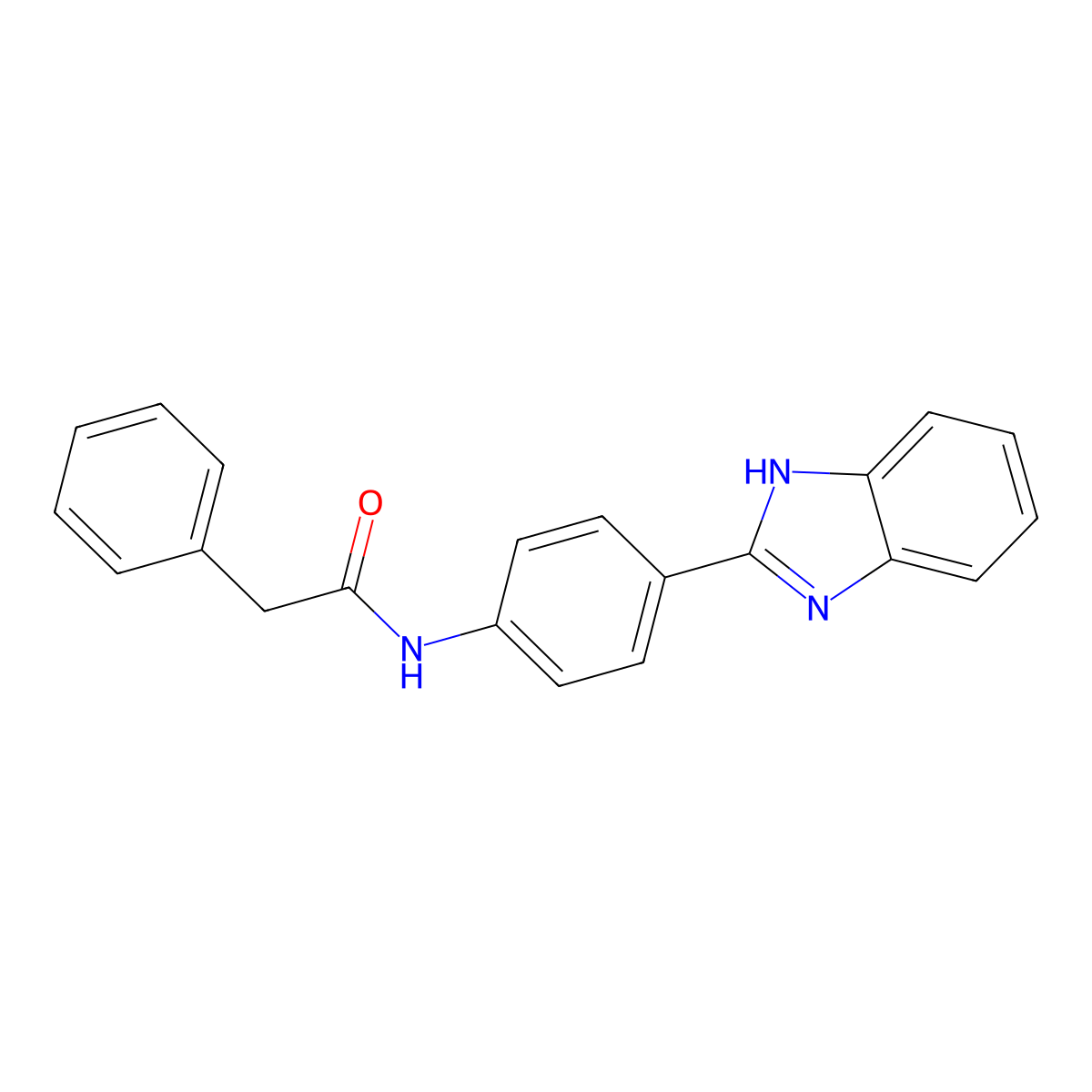 N-[4-(1H-benzimidazol-2-yl)phenyl]-2-phenylacetamide molecular structure, CAS 312594-92-6
