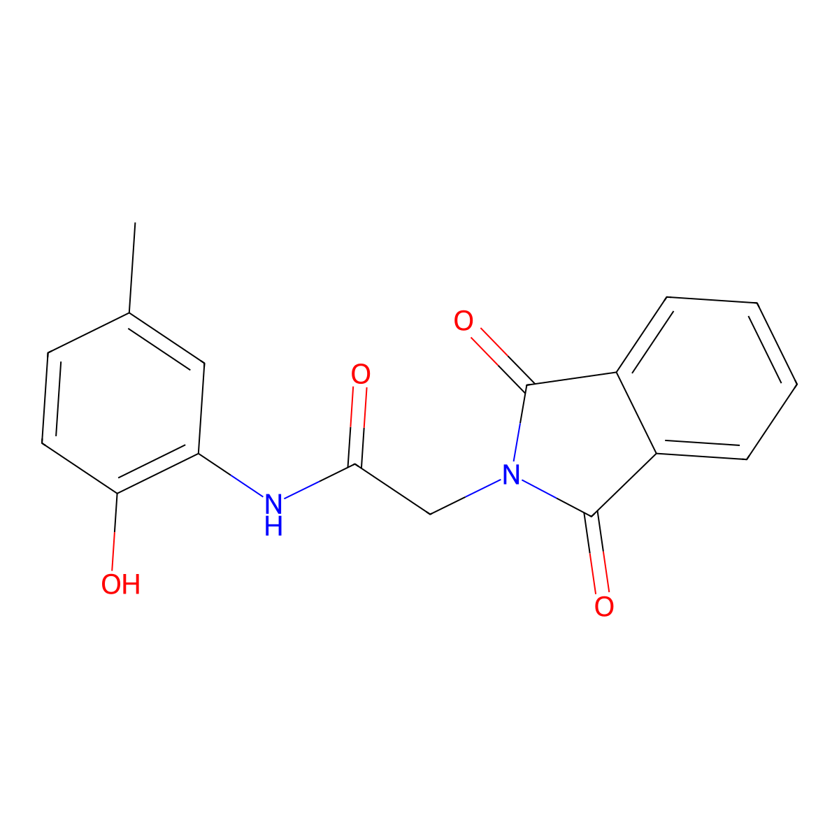 2-(1,3-dioxoisoindol-2-yl)-N-(2-hydroxy-5-methylphenyl)acetamide molecular structure, CAS 312595-07-6