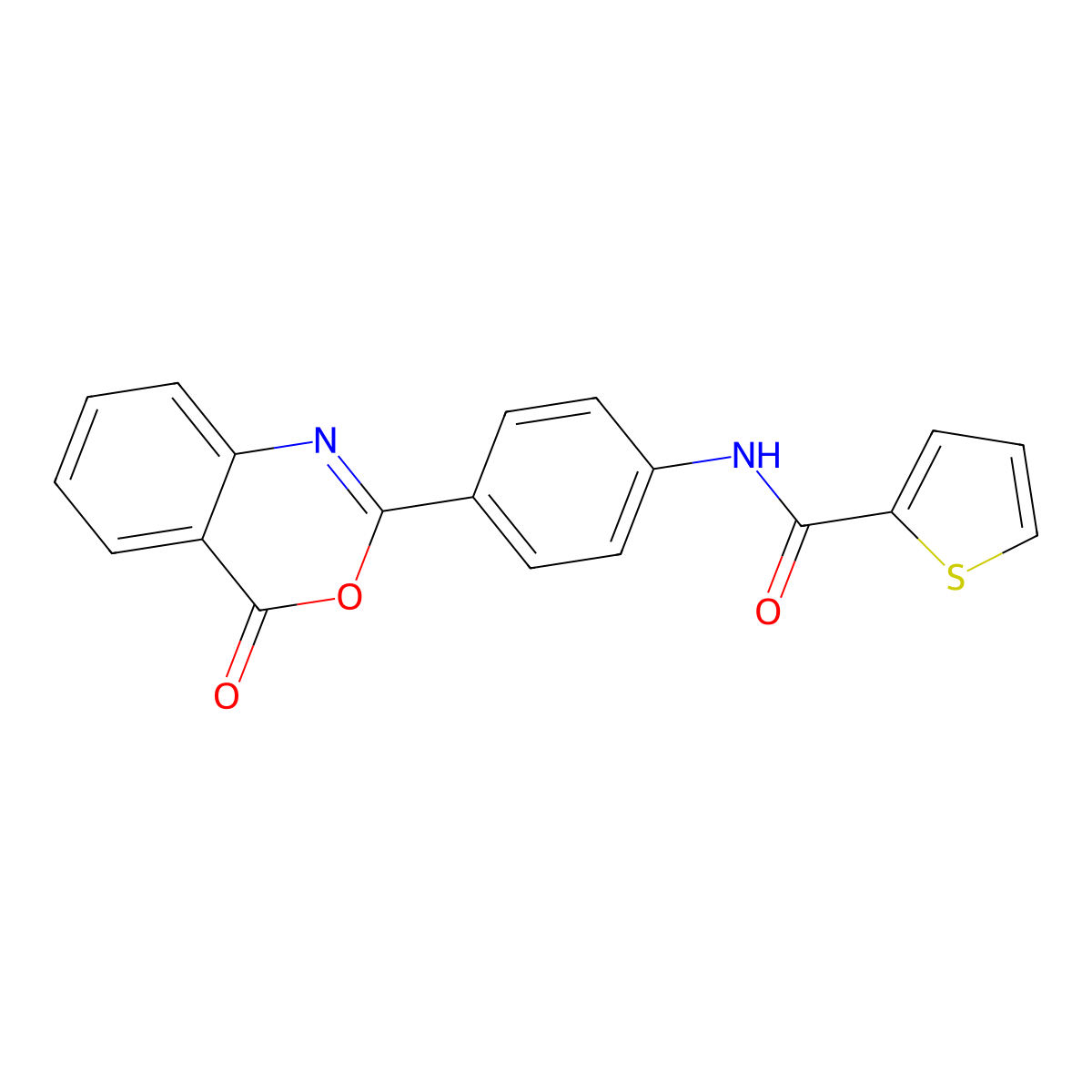N-[4-(4-oxo-3,1-benzoxazin-2-yl)phenyl]thiophene-2-carboxamide molecular structure, CAS 312595-70-3