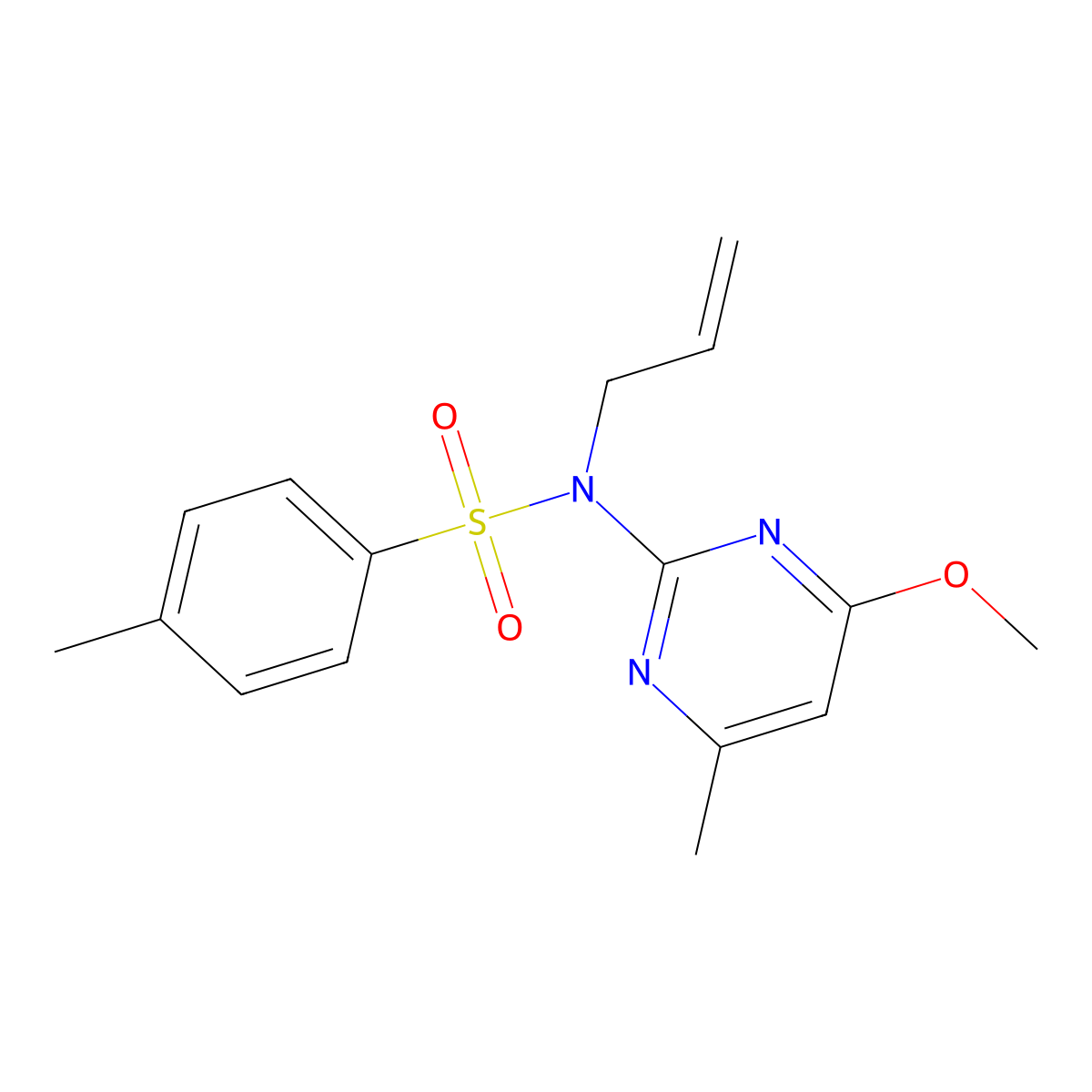 N-allyl-N-(4-methoxy-6-methyl-2-pyrimidinyl)-4-methylbenzenesulfonamide molecular structure, CAS 312597-87-8